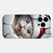 3D Kerstmiskitten iPhone Hoesje (Achterkant horizontaal)
