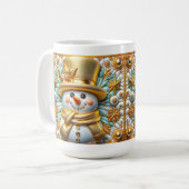3D Kerstsneeuwman Koffiemok (Voorkant links)