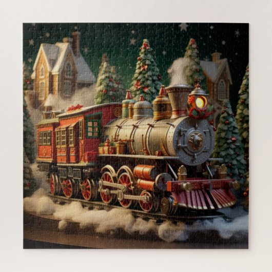 3D Kersttrein puzzel Legpuzzel (Verticaal)