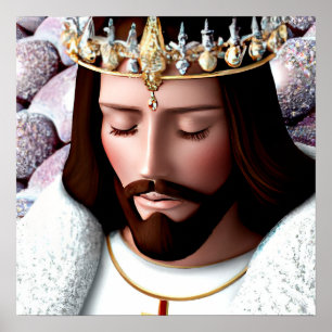 3D Kijk AI King of the Universe Jesus Poster