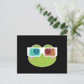 3D Kikker (2) Briefkaart (Staand voorkant)