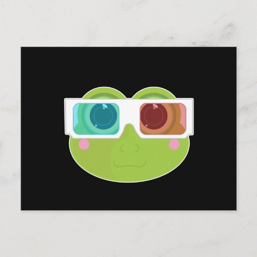 3D Kikker (2) Briefkaart (Voorkant)