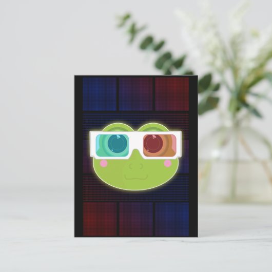 3D Kikker Briefkaart (Staand voorkant)
