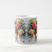 3D Kitten Hole in een Wand Bloemen Mok (Center)