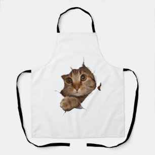 3D Kitty Cat Peeking Cat Lover Gift Schort