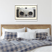 3D Klassieke camera Canvas Afdruk (Insitu (Slaapkamer))