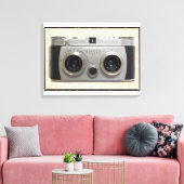 3D Klassieke camera Canvas Afdruk (Insitu (Woonkamer))