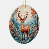 3D KLASSIEKE KERST  HERT KERAMISCH ORNAMENT (Rechts)