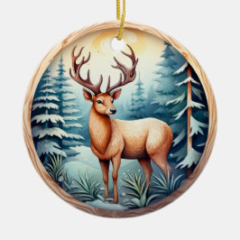3D KLASSIEKE KERSTHERTEN KERAMISCH ORNAMENT