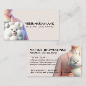 3D Klei Plastic Hond Dierenarts Karakter Visitekaartje (Voorkant / Achterkant)