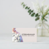 3D Klei Plastic Hond Dierenarts Karakter Visitekaartje (Staand voorkant)