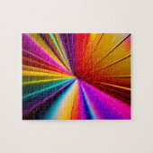 3D Kleuren Stralen Abstract Geometrisch Legpuzzel (Horizontaal)