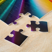 3D Kleuren Stralen Abstract Geometrisch Legpuzzel (Zijkant)