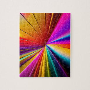 3D Kleuren Stralen Abstract Geometrisch Legpuzzel