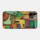 3D Kleurrijke Abstracte Huizen - Uniek Kunstontwer Case-Mate iPhone Case (Achterkant (horizontaal))