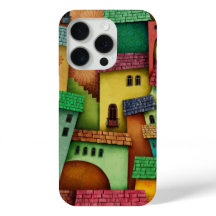 3D Kleurrijke Abstracte Huizen - Uniek Kunstontwer