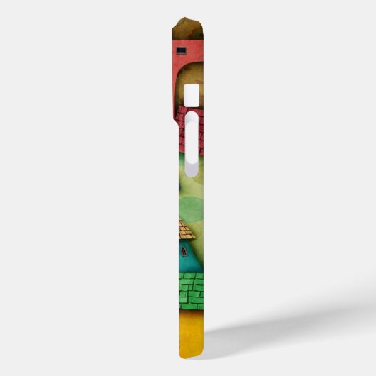 3D Kleurrijke Abstracte Huizen - Uniek Kunstontwer Case-Mate iPhone Case (Achterkant / Links)