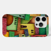 3D Kleurrijke Abstracte Huizen - Uniek Kunstontwer Case-Mate iPhone Case (Achterkant (horizontaal))