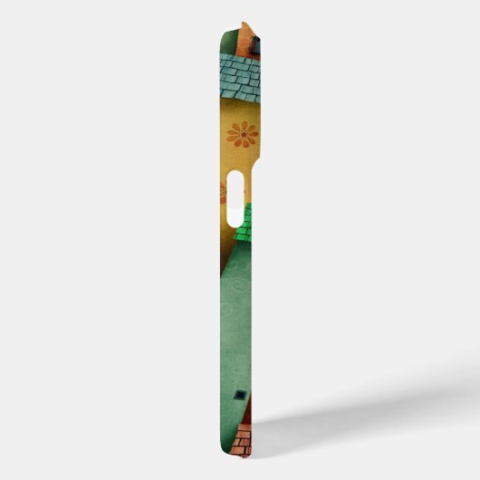 3D Kleurrijke Abstracte Huizen - Uniek Kunstontwer Case-Mate iPhone Case (Achterkant / Rechts)