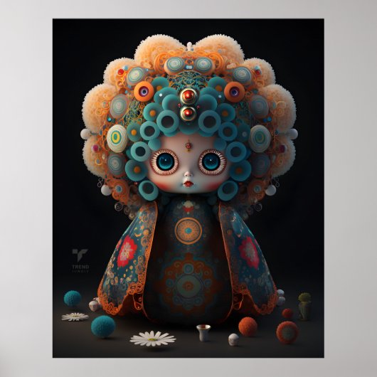 3D kleurrijke anime pop - Takashi Murakami Poster (Voorkant)