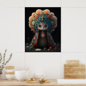 3D kleurrijke anime pop - Takashi Murakami Poster (Keuken)