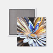 3D Kleurrijke Bloem en Vlinder Magneet (Voorkant / Achterkant)