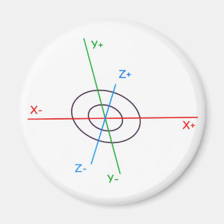 3D-Koordinatenkreuz Magneet