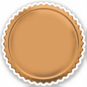 3D koperfolie zegelstarburst-onderscheidingsmedail Sticker
