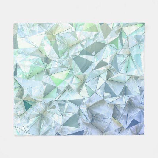 3D kristallen driehoek, illustratieve rendering. Fleece Deken (Voorkant (Horizontaal))