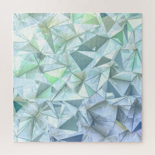 3D kristallen driehoek, illustratieve rendering. Legpuzzel (Verticaal)