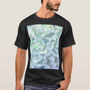 3D kristallen driehoek, illustratieve rendering. T-shirt