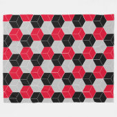 3d-kubieke patroon fleece deken (Voorkant (Horizontaal))