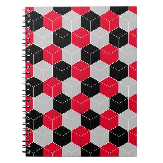 3d-kubieke patroon notitieboek (Voorkant)