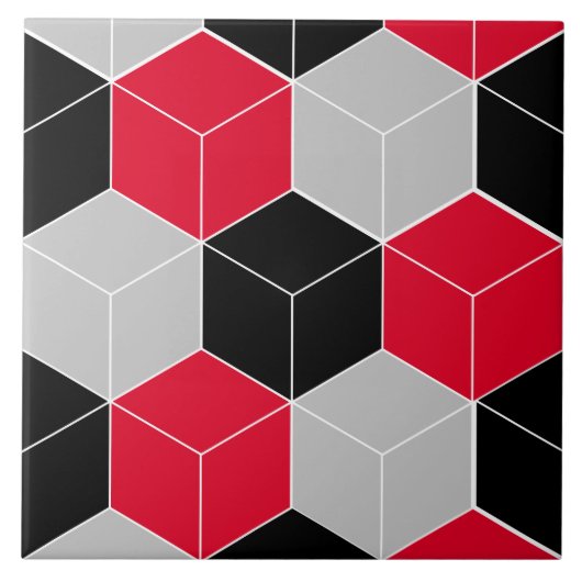 3d-kubieke patroon tegeltje (Voorkant)