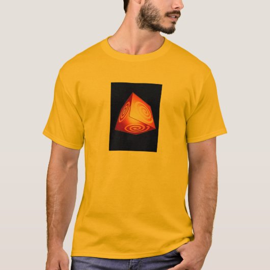 3D-kubus met windmolenontwerp T-shirt (Voorkant)