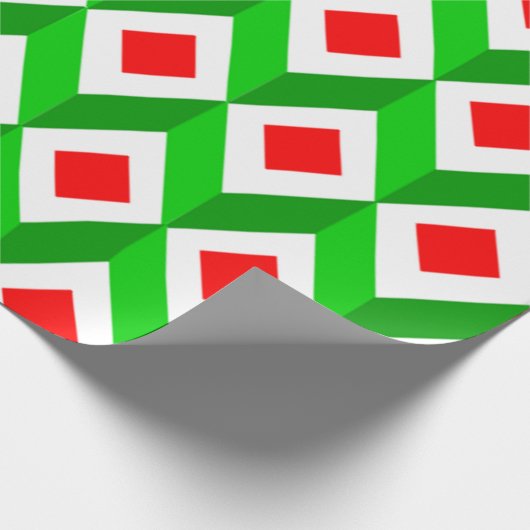 3D-kubuskerst Cadeaupapier (Hoek)