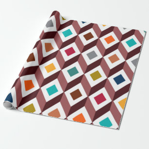 3D-kubussen Cadeaupapier