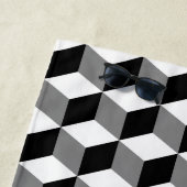 3D Kubussen Geometrische BWG RPT Patroon Strandlaken (In situ)