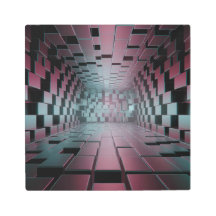 3D kubussen Metalen Print