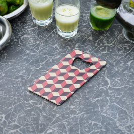 3D kubussen patroon Creditkaart Flessenopener