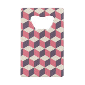 3D kubussen patroon Creditkaart Flessenopener (Voorkant)