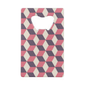 3D kubussen patroon Creditkaart Flessenopener (Achterkant)