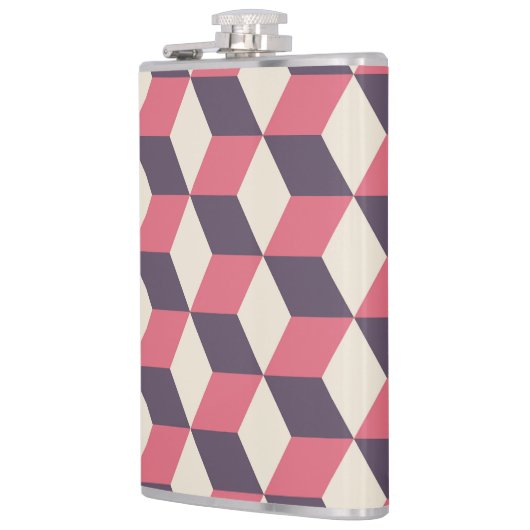 3D kubussen patroon Heupfles (Links)