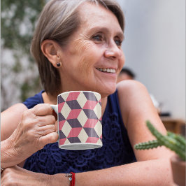 3D kubussen patroon Koffiemok