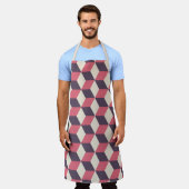 3D kubussen patroon Schort (Gedragen)