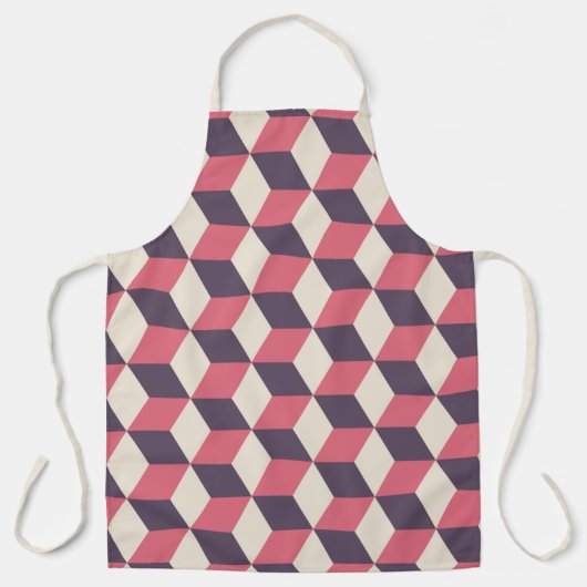 3D kubussen patroon Schort (Voorkant)