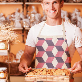 3D kubussen patroon Schort