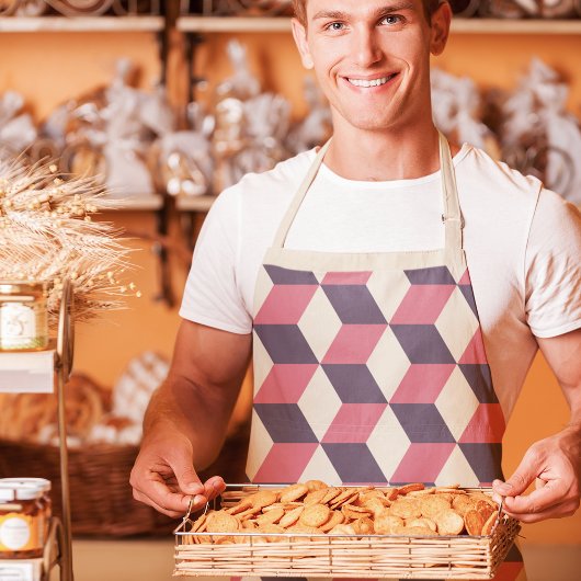 3D kubussen patroon Schort