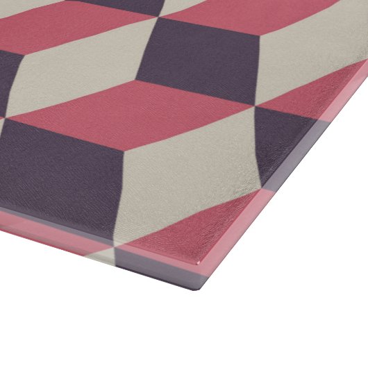 3D kubussen patroon Snijplank (Hoek)