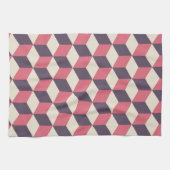 3D kubussen patroon Theedoek (Horizontaal)